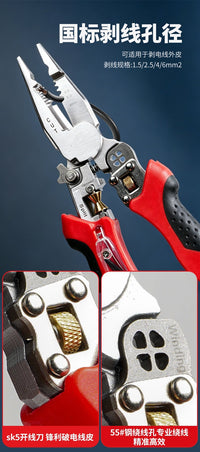 5th Generation Wire Stripper with Voltage Test, Adjustable Roller, Cutting and Crimping