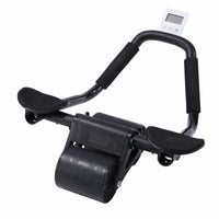Rebound Ab Roller with Elbow Support Ergonomic Abdominal Wheel with Phone Holder Ab Wheel with Timer Beginner-Friendly