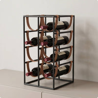 Grape Rack with Leather Straps Sturdy Countertop Grape Rack Stylish for Home Bar