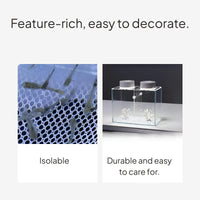 Glass Betta Fish Enclosure with Divider and Lighting