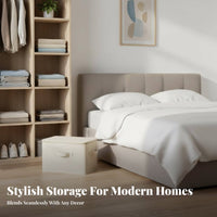 foldable textile Storage container cleaning-friendly Bedding Organizer Clear transparent panel for Attic