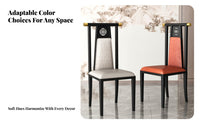 Armless Rearrest Chair New Chinese Design Business Seating Stable and Sturdy Versatile Design for Homeowners, Dining Room, Cafe