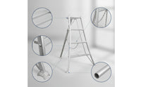 Aluminum Orchard Ladder Stable Tripod Ladder Foldable Folding for Gardeners, Garden