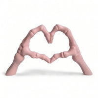 Skeleton Hands Forming a Heart Resin Skeleton Hand Sculpture Compact for Desk