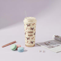 Long-Lasting Insulation Insulated Tumbler with Straw Leak-Proof Portable Thermal Bottle 3-in-1 Lid Stainless Steel Coffee Cup Anti-Slip Bottom for Women, Students, Office, School