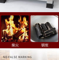 烤火盆木炭取暖家专用烧烤钢炭冬天室内老式柴火架无烟碳小火炉盆 大号手提式烤火炉套装