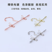 热销新品 棉花娃娃bjd娃娃用金属娃衣裤袜夹小衣架娃衣收纳多用途