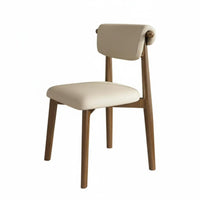 Upholstered Curvedrear Chair High-Resilience Seat Padding Upholstered Side Chair Ergonomic Spine-Supportrest Soft and Breathable