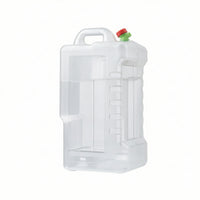 Storage Gear Top Handle Large Opening Water Container with Scale Clear Rectangular Water Container Food-Grade for Kitchen