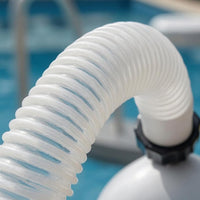 Threaded Connector Hose 1.5-Inch Diameter Flexible Pool Tube White