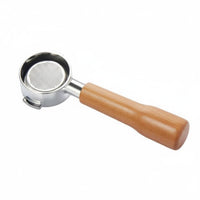 Coffee Machine Handle Bottomless Portafilter Espresso Handle Detachable Zinc Alloy Wood Grip Professional Accessory Suitable for Home Brewing Barista Office
