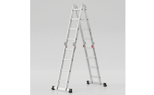 Multi-Purpose Four-Fold Ladder Aluminum Articulated Ladder Foldable Folding for DIYers, Home Maintenance