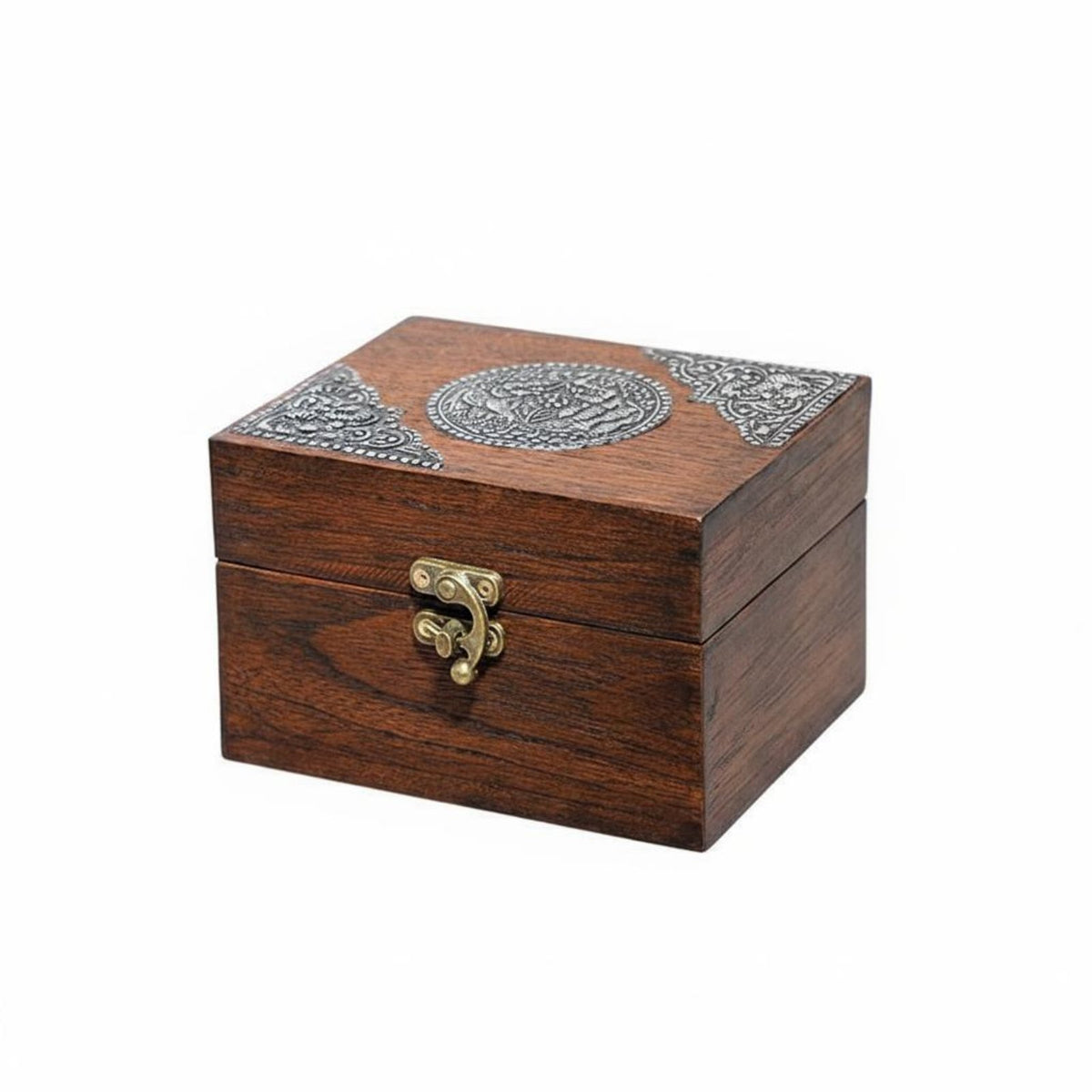 Wooden Jewelry Box Decorative Solid Wood Trinket Chest Easy to opening for Dressing Table, Vanity
