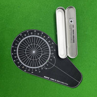 Pool Aiming Board Aim Angle Grid Cue-Ball Practice Board Metal Storage Case Pool Cue Aiming Aid