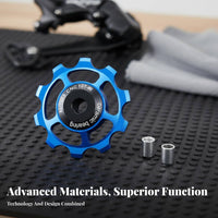 Rear Derailleur Pulley Wheel Lightweight Ceramic Bearing Guide Wheel Aluminumuminum Uminum Derailleur Pulley Long-Lasting Cycle