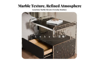 Wavy Side Table Light Luxury aesthetic Nightstand Minimalist Design for Small Spaces