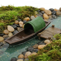 Buoyant Boat Ornament Waterproof Fish Aquarium Vessel Decor Realistic Chinese Traditional Boat Miniature for Pond, Terrarium