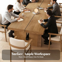 uncut edge unfinished perimeter Slab Table Modern & look and feel Office Furniture Large Surface Area Boardroom Desk for business leaders, Homeowners, Conference Room, Meeting Space