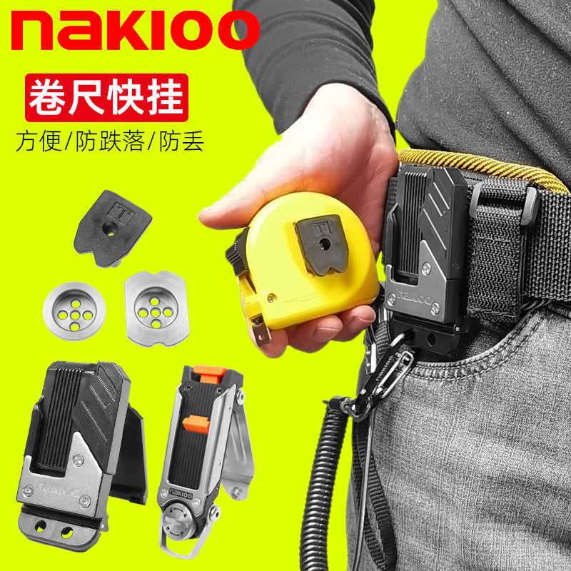 NAKIOO Universal Tape Measure Clip with Quick-Release Buckle