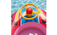 Thickened Material Kids Pool Buoy with Steering Wheel Leak-Proof Inflatable Car Boat Skin-Friendly Toddler Swim Seat for Toddlers, Babies, Beach, Summer Vacation