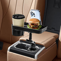 Car Food Tray with Phone Holder Multifunctional Organizer Multi-Functional for Commuters, Long-Distance Drivers