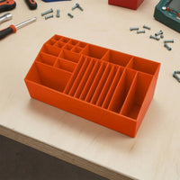 Wrap Tool Organizer Rectangular Storage Box with Dividers Sturdy for Workshop