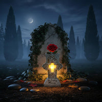 LED Cemetery Vase No Batteries Needed Solar Cemetery Flower Holder Sympathy Gift