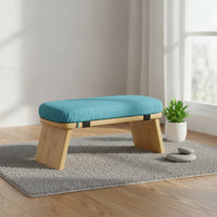 Meditation Bench with Travel Bag Wooden Meditation Bench Angled Furniture for Adults