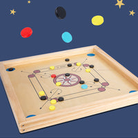 carrom board克朗棋桌游玩具木质弹弹棋互动儿童动手动脑益智玩具