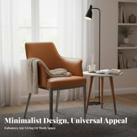 Upholstered Armchair Sturdy Frame Upholstered Scoop Chair Easy to Clean