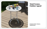 Weatherproof patio side table