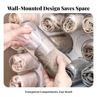 Wall Mounted Underwear Organizer Punch Installation Underwear Socks Organizer Space Saving Panty Storage Box for Men, Wardrobe, Bedroom, Washroom