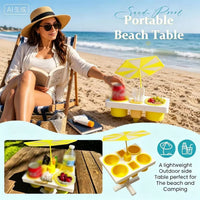 Portable Beach Table Outdoor Tray