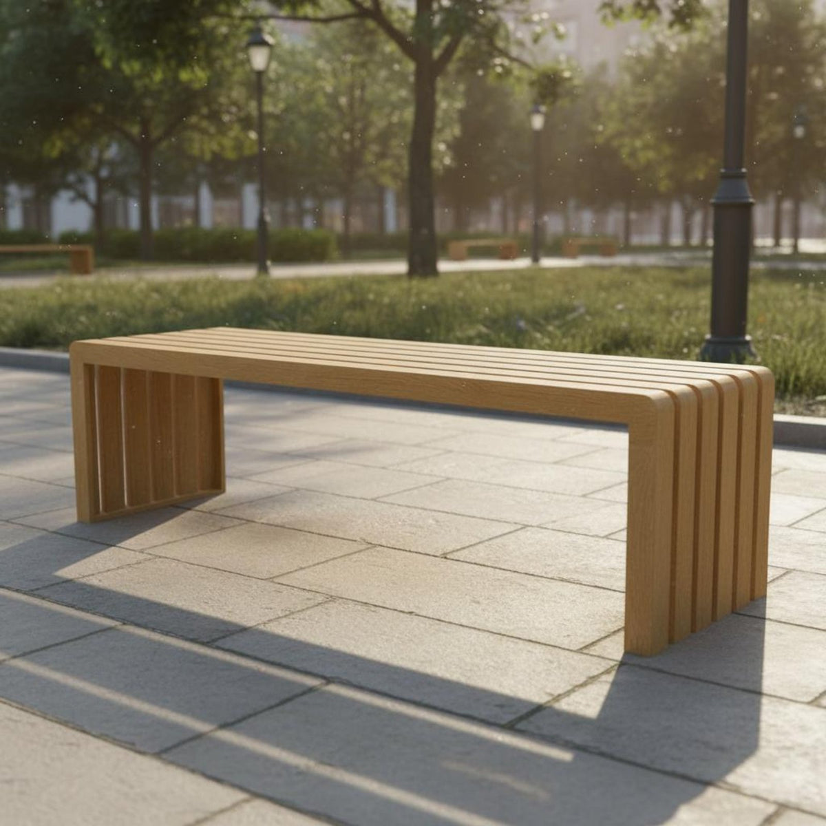 Aluminum Lumber Grain Bench Weatherproof Backless Slatted Bench Heavy Duty Long Entryway Seat for Garden, Patio, Commercial