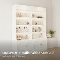 Cosmetic Display Cabinet High Visibility Salon Product Display Unit Modern Elegant Salon Product Stand for Boutique Owners, Spas, Boutiques