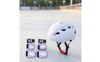Skating Helmet with Knee Pads, Elbow Pads, and Wrist Guards Vented Helmet with Wrist Guards Shock-Absorbing Gear Set for Scootering