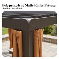 Aluminum Loered Pergola Waterproof Aluminum Gazebo Protection Loered Pergola for Garden Enthusiasts, Entertainers