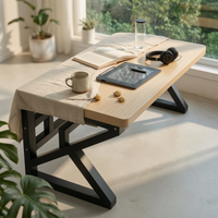 Computer Desk Thick Desktop Wood Computer Desk Sturdy Office Furniture for Students, Bedroom, Gaming