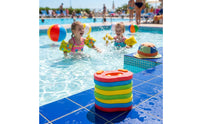 8 Pieces Non-Inflatable Arm Buoyancy Aid Disc Portable Swim Buoyancy Aid with Central Opening Long-Lasting Swim Disc Comfortable for Children, Toddlers, Beach