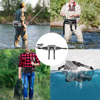 Waterproof Fishing Waist Bag with Adjustable Strap and Rod Holder