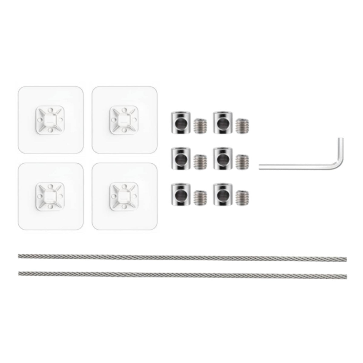 Metal Adjusters Wire Rope Strap Kit Clear Patches Furniture Anti Tip Strap Kit