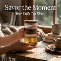 Japanese Style Glass Tea Cup with Infuser, 301-400ml