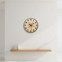 Silent Wall Clock Non-Ticking 30cm Wall Clock Retro Design for Bedroom, Office