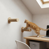 Cat Wall Furniture Set Easy To Climb Wooden Cat Wall Perch Long-Lasting Material