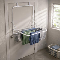 Over-the-Door Organizer Parallel Rods Door Hanging Storage Shelf Space-Saving