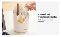 Effortless Rotate 360 Rotating Cosmetic Organizer Space-Saving 360° Cosmetic Organizer Tiered Compartments Multi-Compartment Makeup Carousel Long-Lasting PP Material for Students, Dressing Table, Office, Bathroom Counter, Dorm Room