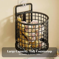 Hanging Produce Basket Space-Saving Kitchen Organizer Ventilated Design