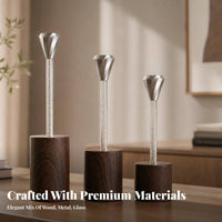 3 Pieces Modern Candlestick Holder Transparent Taper Candle Holder Home Decor Accent Cylindrical