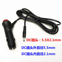 汽车载音响12V24V低音炮点烟器带开关电源线倒车影像DC插头电子狗