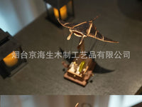 厂家直销魔鬼鱼齿轮手工木制桌面摆件家居生日礼物实木创意
